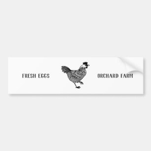 Farm Hen Egg Bildekal