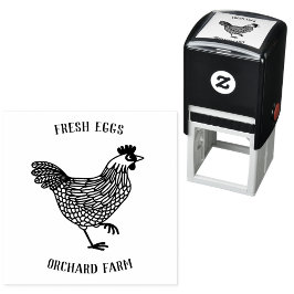 Farm Hen Egg Självfärgande Stämpel