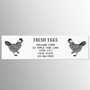 Farm Hen Fresh Eggs Bildekal