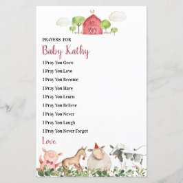 Farm House Animals Barnyard Prayers för Baby
