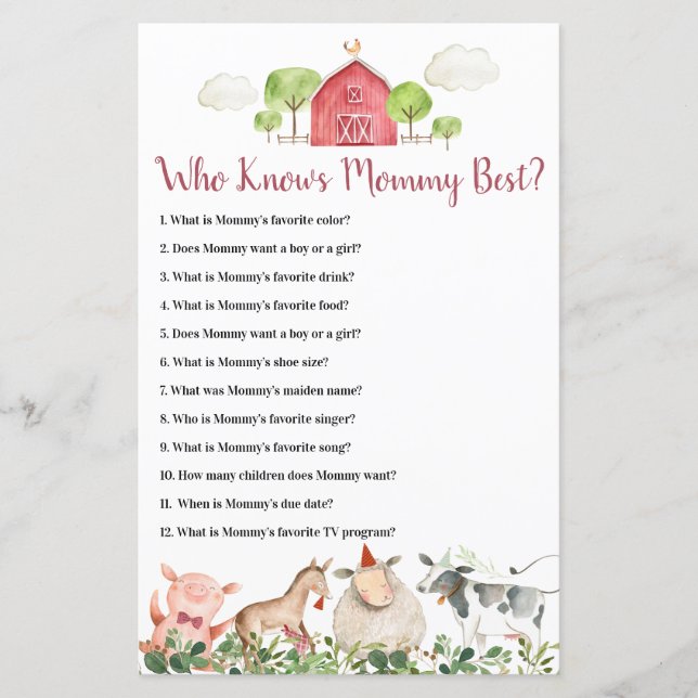 Farm House Animals Barnyard som känner Mamma bäst (Framsida)