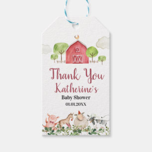 Farm House Animals Barnyard Tack Presentetikett