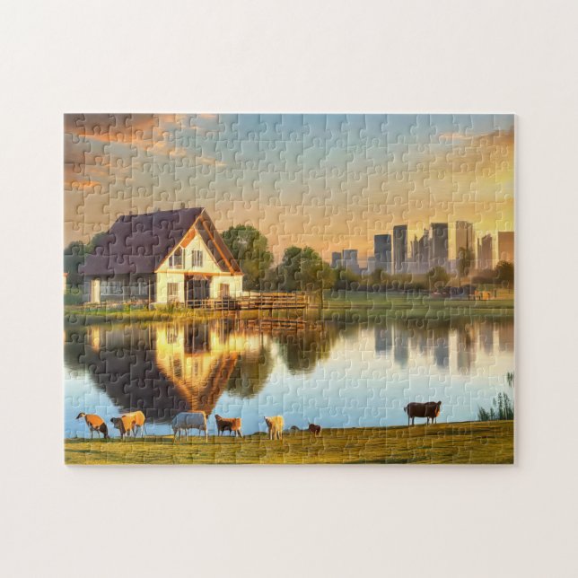 Farm House Animals The Daily Jigszawa puzzle Nylig Pussel (Horisontell)