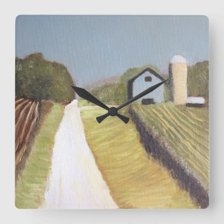 Farm House Clock Fyrkantig Klocka