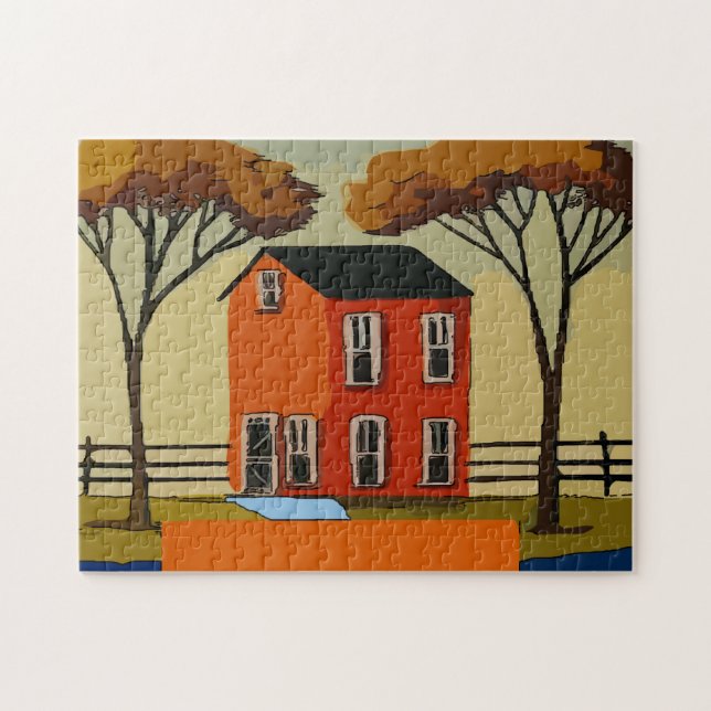 Farm House, lägg till text, Pussel (Horisontell)