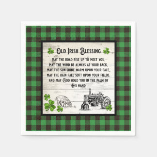 FARM HOUSE OLD IRISH BLESSING FARM LASTBIL DECOUPA PAPPERSSERVETT