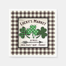 FARM HOUSE ST PATRICK'S DAY SHAMROCK DECOUPAGE ART
