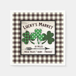 FARM HOUSE ST PATRICK'S DAY SHAMROCK DECOUPAGE ART PAPPERSSERVETT