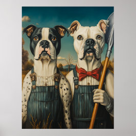 Farm Hundar Americana Porträtt Poster