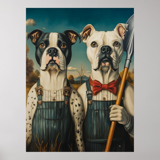Farm Hundar Americana Porträtt Poster (Framsidan)