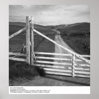 Farm i Montezuma Backe av Ansel Adams Poster