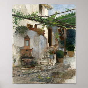 Farm Insida från södra Spanien   Hugo Birger Poster