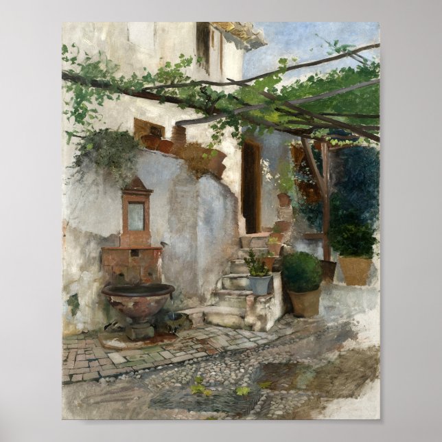 Farm Insida från södra Spanien | Hugo Birger Poster (Framsidan)