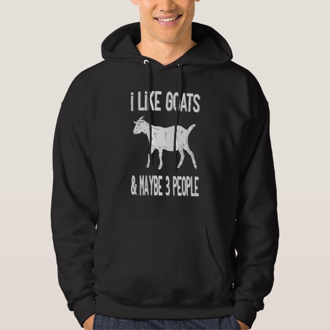 Farm Introvert - jag gillar getter kanske 3 person Hoodie (Framsida)