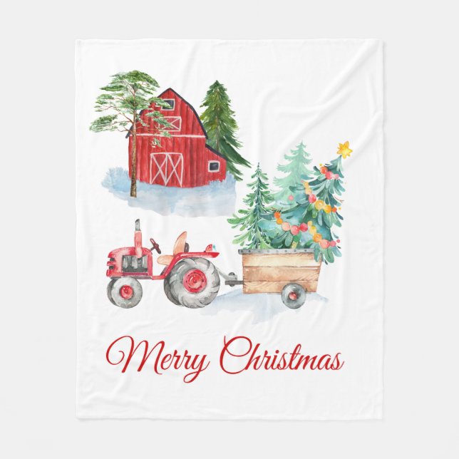Farm jul Blanket Fleecefilt (Framsidan)