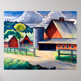 Farm Kenjiro Nomura 1934 Rustic Art Poster