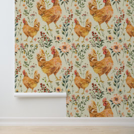 Farm Land Large Hen Blommigt