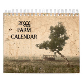 Farm Land Rustic Vintage Art Kalender 2024
