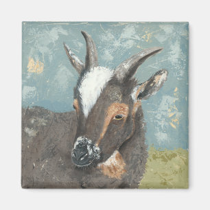 Farm Life-Grått Goat Magnet