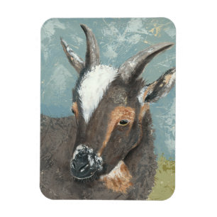 Farm Life-Grått Goat Magnet