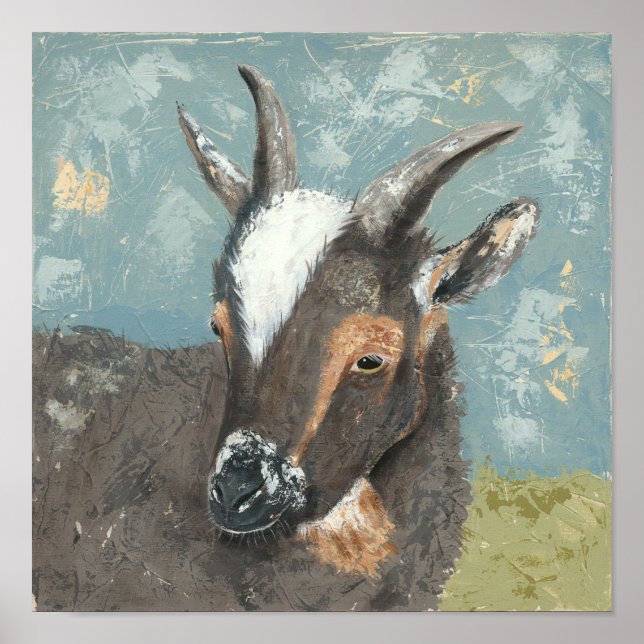 Farm Life-Grått Goat Poster (Framsidan)