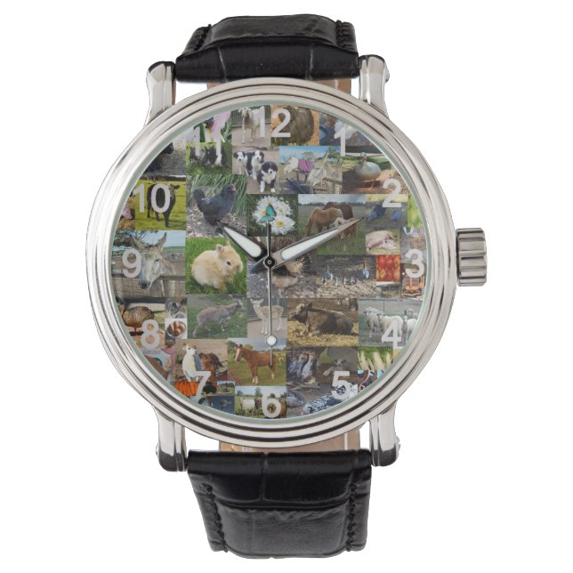 Farm Life Photo Collage Armbandsur (Framsida)