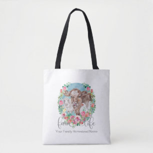 Farm Life Quote Family Homestead Chicken Cow Lamb Tygkasse