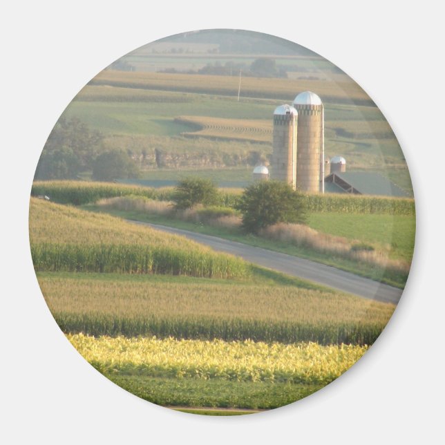 Farm Ligcape i Platteville Wisconsin Magnet (Framsidan)