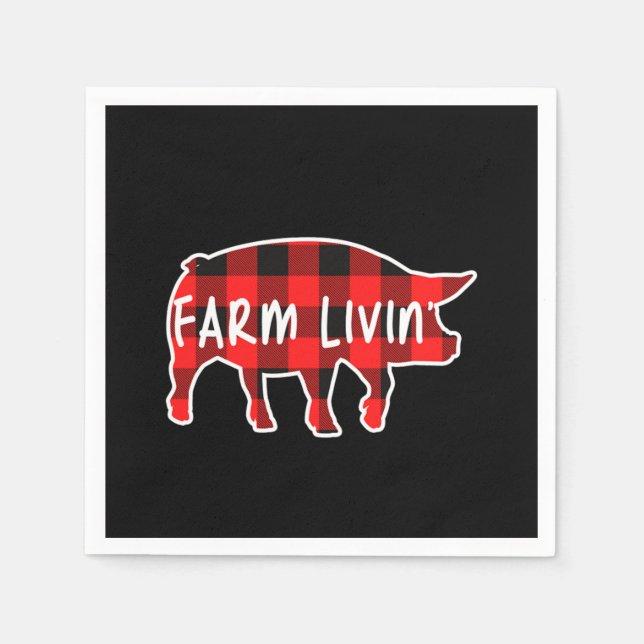 Farm Livin Gris Famer Gris Animals Animal Fält Gif Pappersservett (Framsidan)