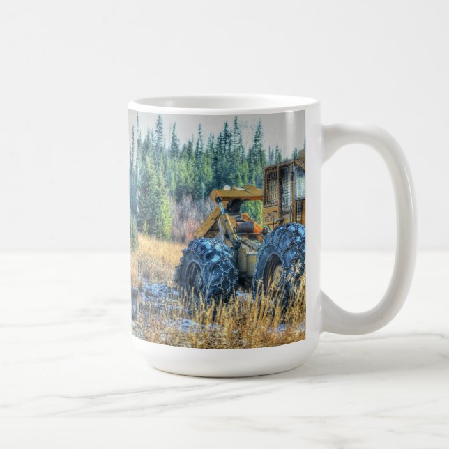 Farm Machinery, Tractor, Back-Hoe, Farm Fordon Kaffemugg (Höger)