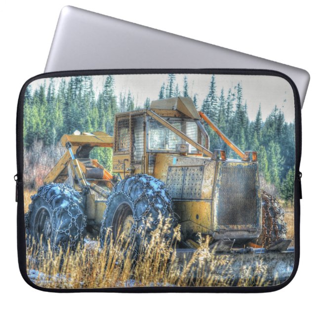 Farm Machinery, Tractor, Back-Hoe, Farm Fordon Laptop Sleeve (Framsidan)