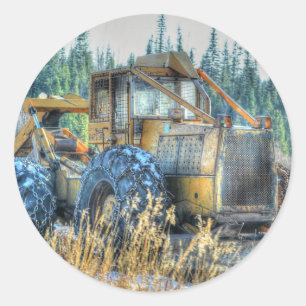Farm Machinery, Tractor, Back-Hoe, Farm Fordon Runt Klistermärke