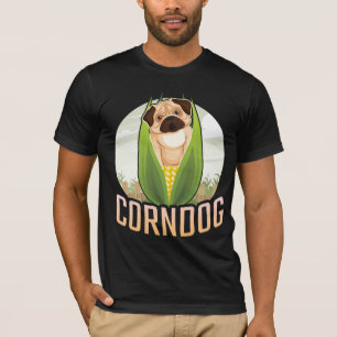 Farm Maj Hund med Pug Maize-kornhål T Shirt
