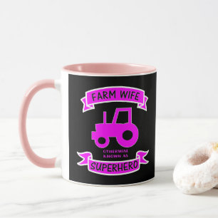 Farm Maka Farming Superhero Quote Rosa Tractor Mugg