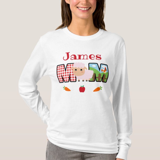 Farm Mamma Birthday | Barnyard Birthday T Shirt (Framsida)