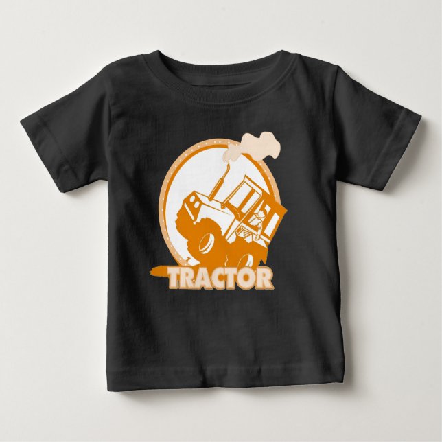 Farm-maskiner för orange av traktor t-shirt (Framsida)