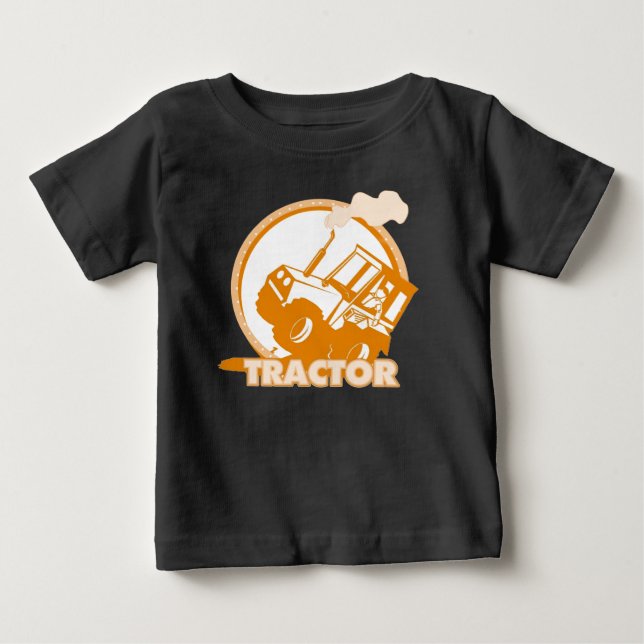 Farm-maskiner för orange av traktor tee (Framsida)
