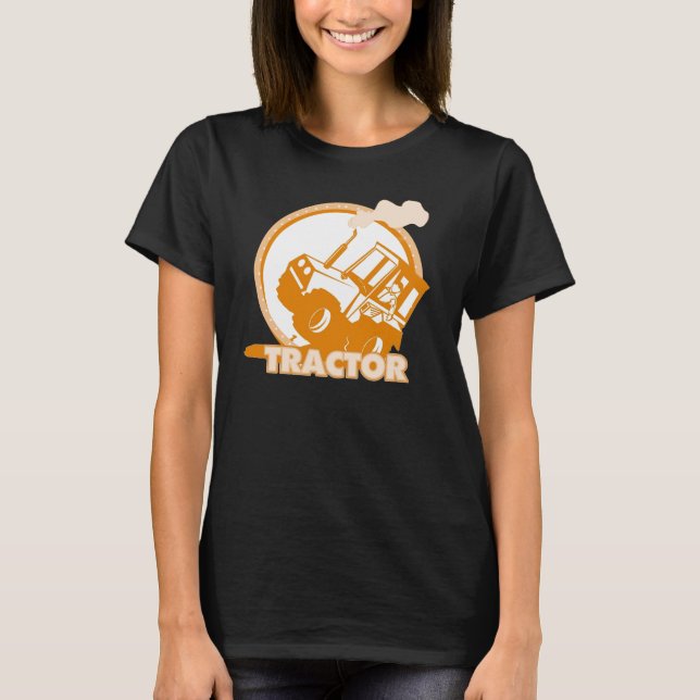 Farm-maskiner för orange av traktor tee shirt (Framsida)