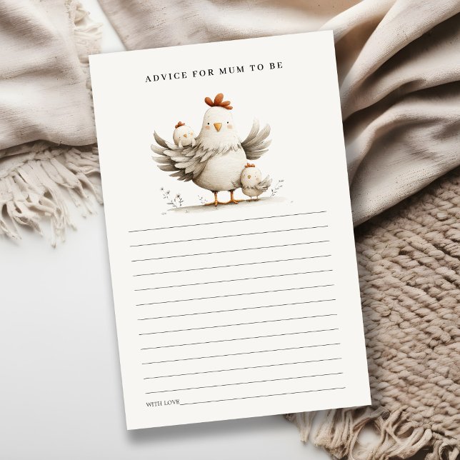 Farm Mum Baby Chick Advice For Mum Baby Shower (Skapare uppladdad)