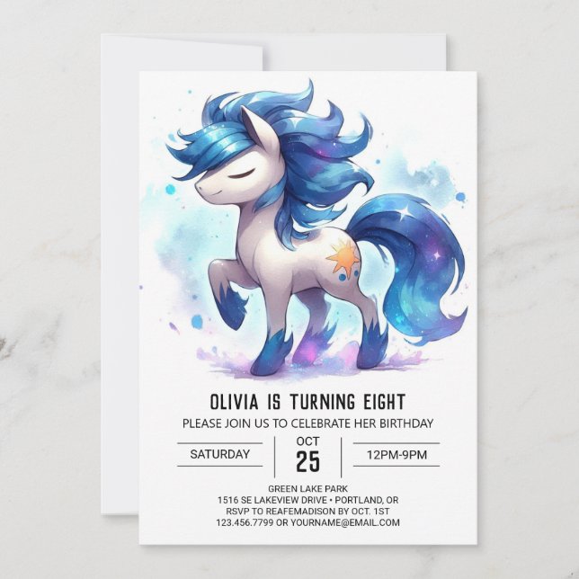 Farm Online Horse Birthday Inbjudningar (Framsida)