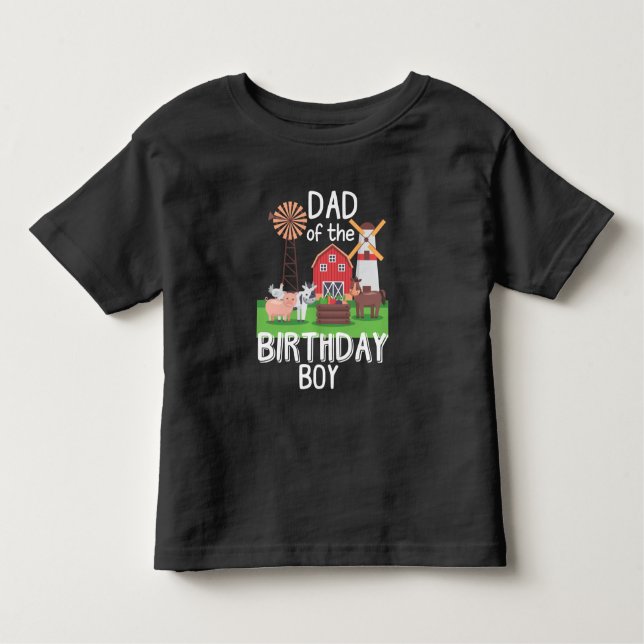 Farm Pappa Birthday Boy Mor Djurälskande Kid T Shirt (Framsida)