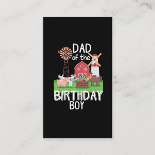 Farm Pappa Birthday Boy Mor Djurälskande Kid Visitkort