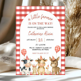 Farm Party Baby Shower Invitation Inbjudningar