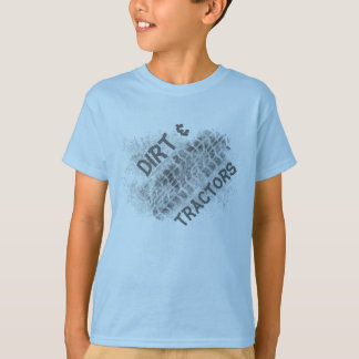 Farm-pojke, smuts och traktorer, däck-T-shirt T-shirt