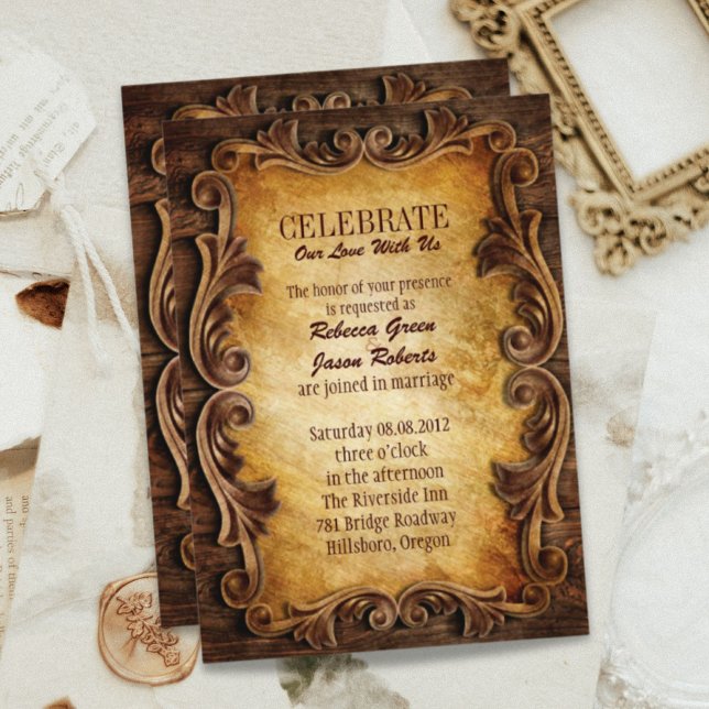 Farm Ranch Westernare Land Cowboy Barn Bröllop Inbjudningar (Farm Ranch Western Country Cowboy Barn Wedding Invitation)