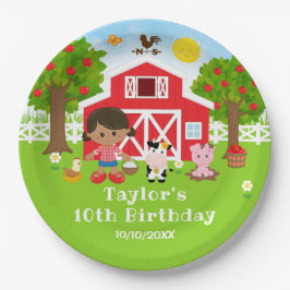 Farm Red Barn African American Girl Födelsedagsfes