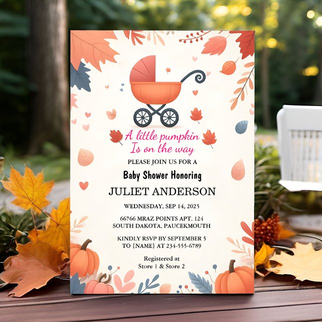 Farm Rosa Blue Boho Girl Boy Fall Baby Shower Inbjudningar (Skapare uppladdad)