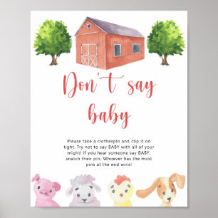 Farm - Säg inte Baby-spel Poster