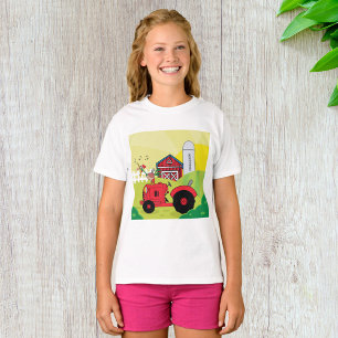 Farm Scene med Singing Tupp på traktor T Shirt