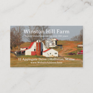 Farm Scene Photo Template Agriculture Business Visitkort